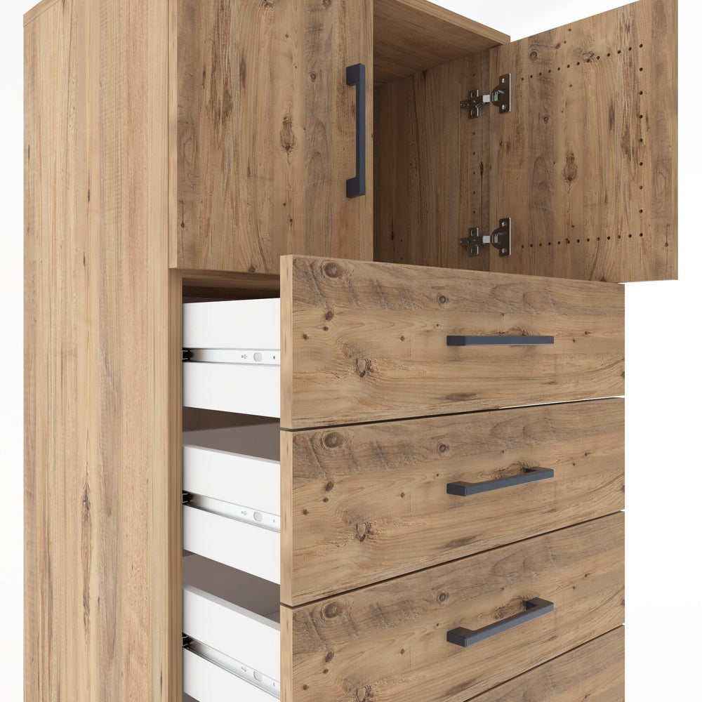 Woodntry Modular Cabinet Pine 60x44x170 cm with Doors and Drawers KC17-3