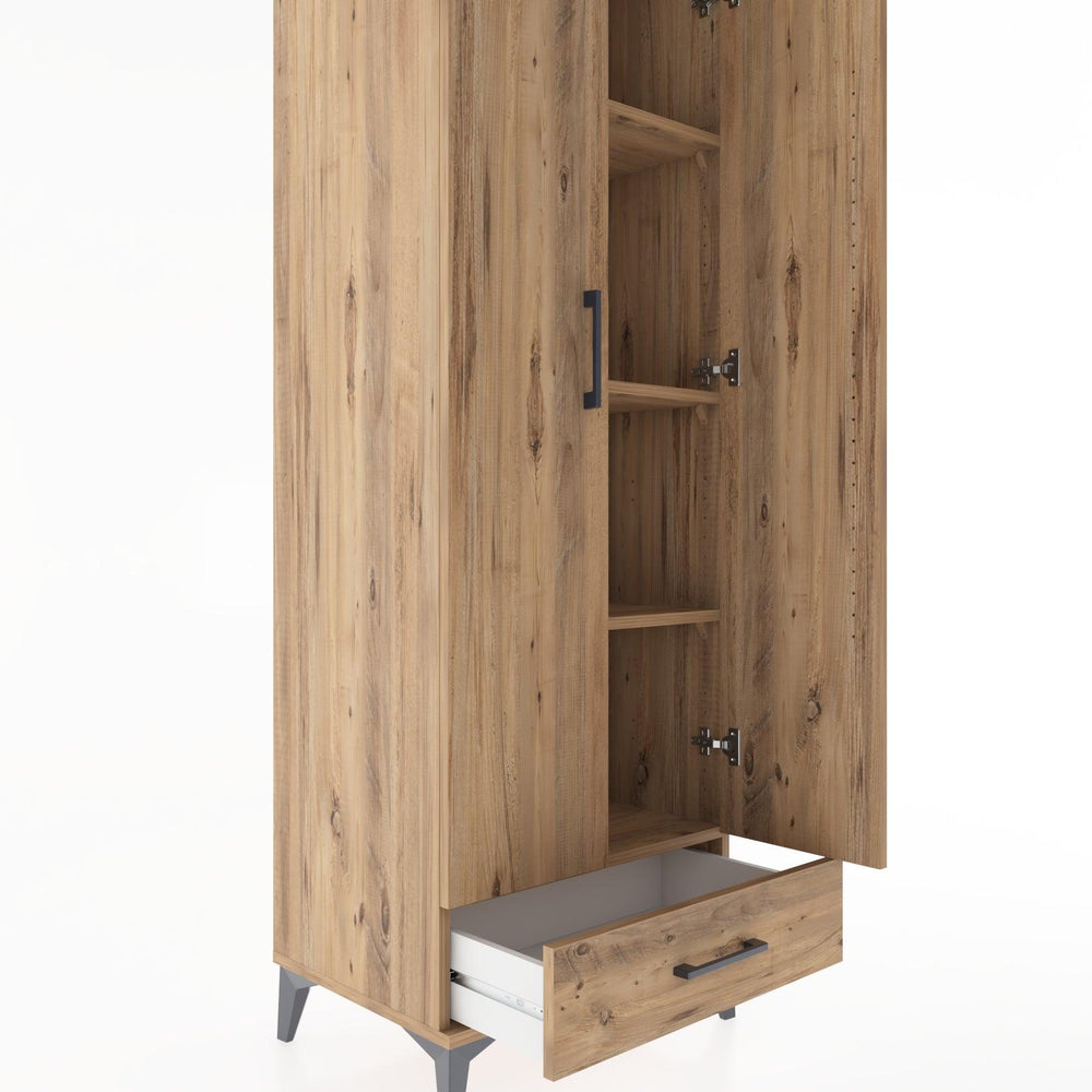 Woodntry Modular Cabinet Pine 60x44x170 cm with Doors and Drawers KC8-3