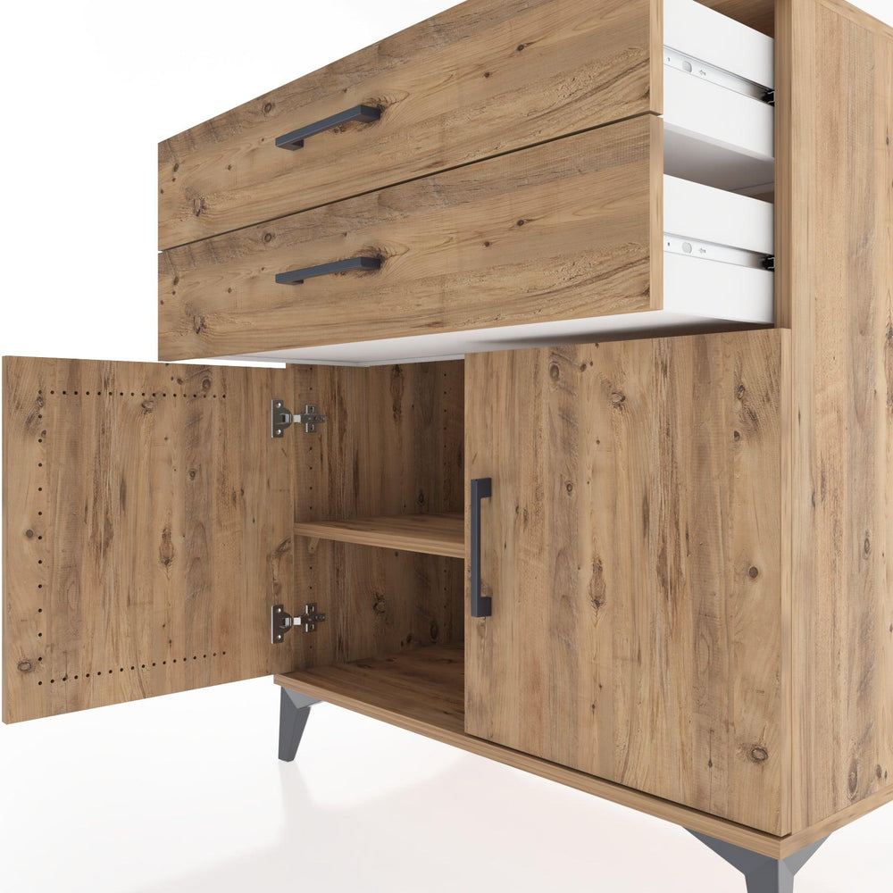 Woodntry Modular Dresser Pine 88x44x84 cm with Cover and Drawer KC32-3