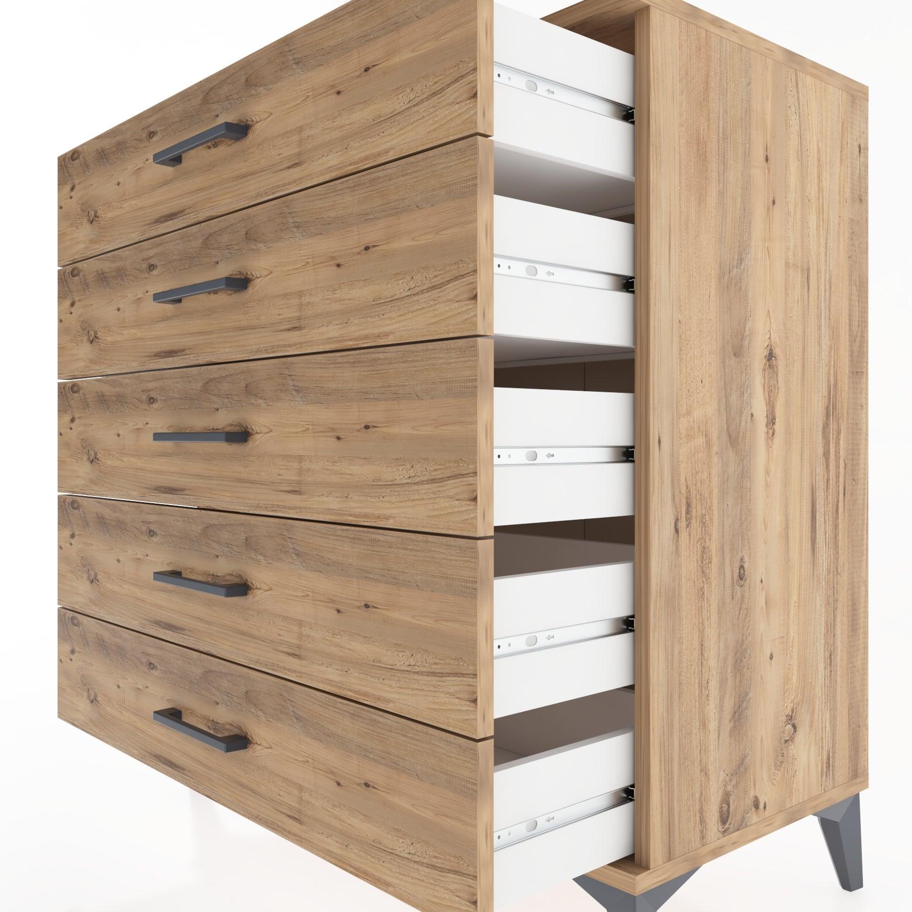 Woodntry Modüler Şifonyer Çam 88x44x84 cm Çekmeceli C9-3