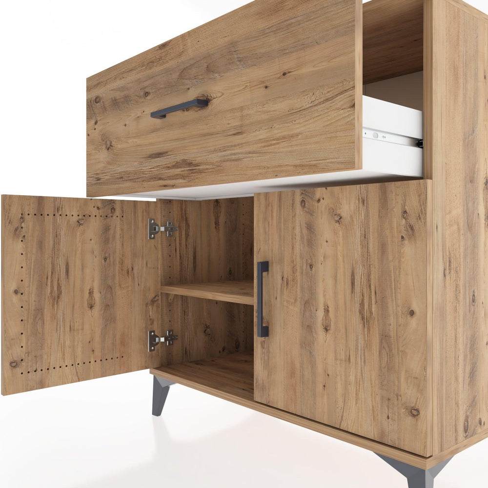 Woodntry Modular Dresser Pine 88x44x84 cm with Cover and Drawer KC50-3