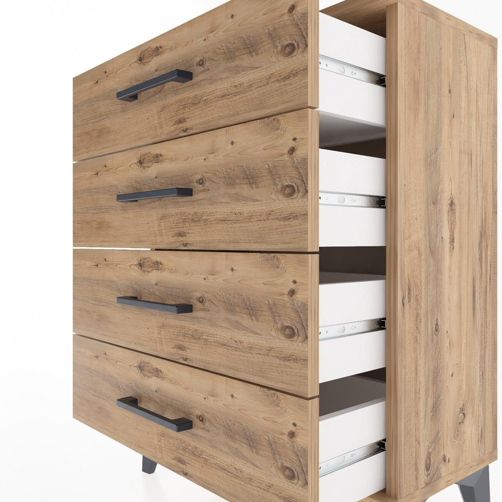 Woodntry Modüler Komodin Çam 60x30x68 cm Çekmeceli C1-3