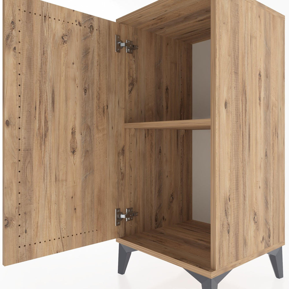 Woodntry Modüler Komodin Çam 44x44x84 cm Kapaklı K23-3