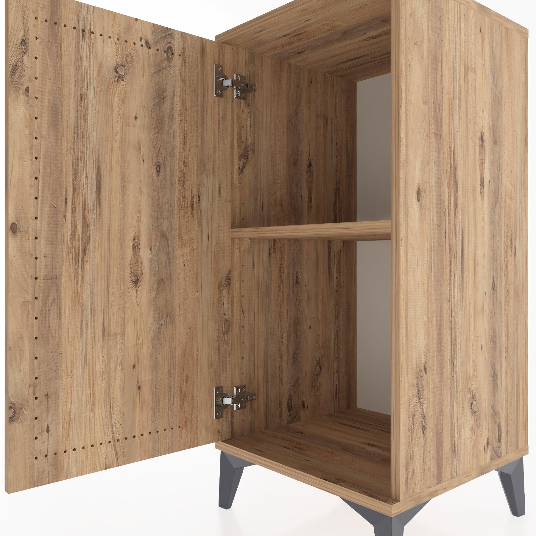 Woodntry Modular Nightstand Pine 44x44x84 cm With Cover K23-3