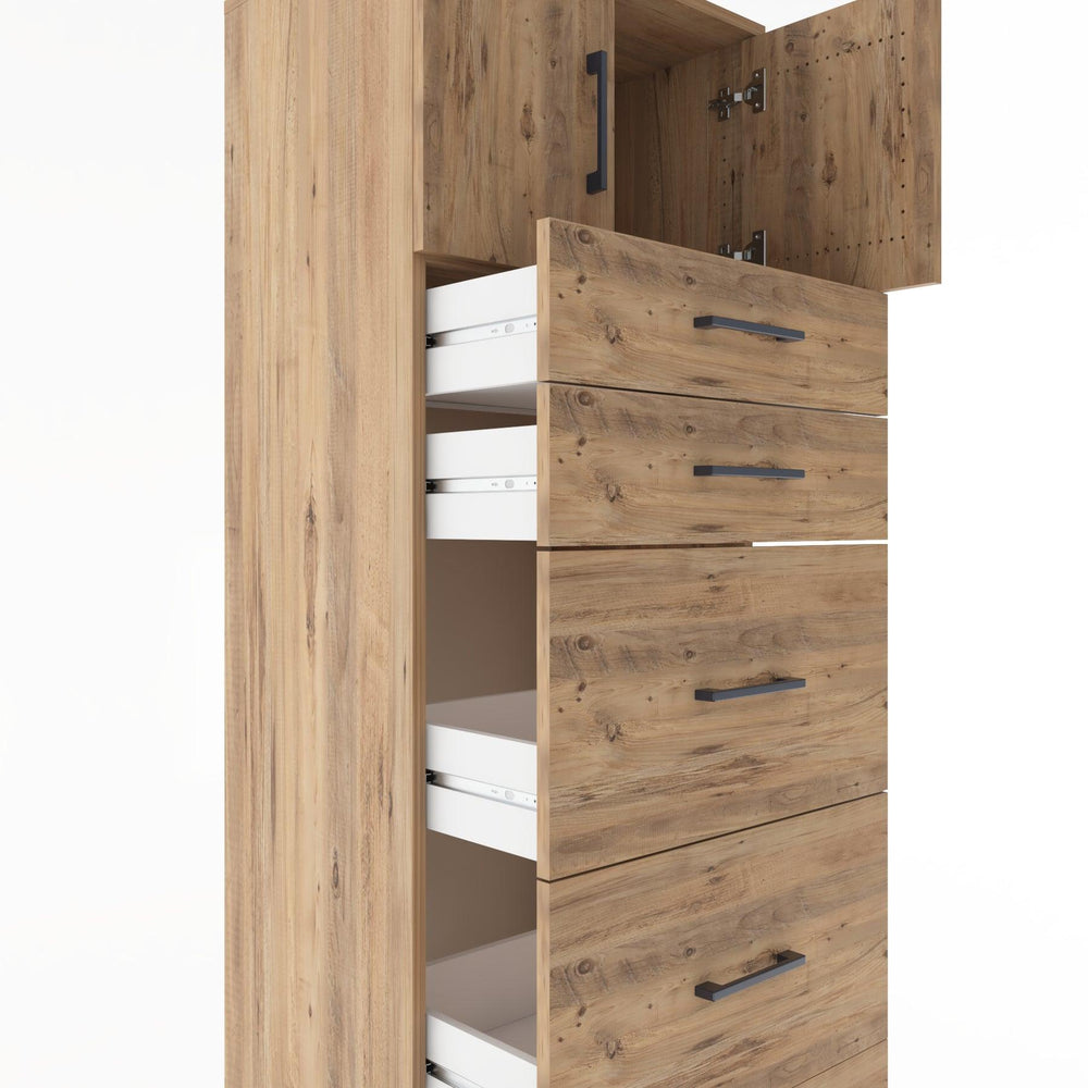 Woodntry Modular Cabinet Pine 60x44x170 cm with Doors and Drawers KC22-3
