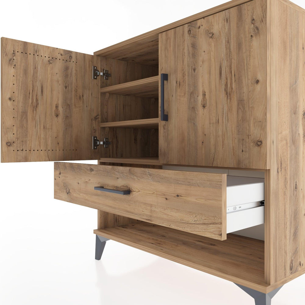 Woodntry Modüler Şifonyer Çam 88x44x84 cm Fonksiyonel F25-3