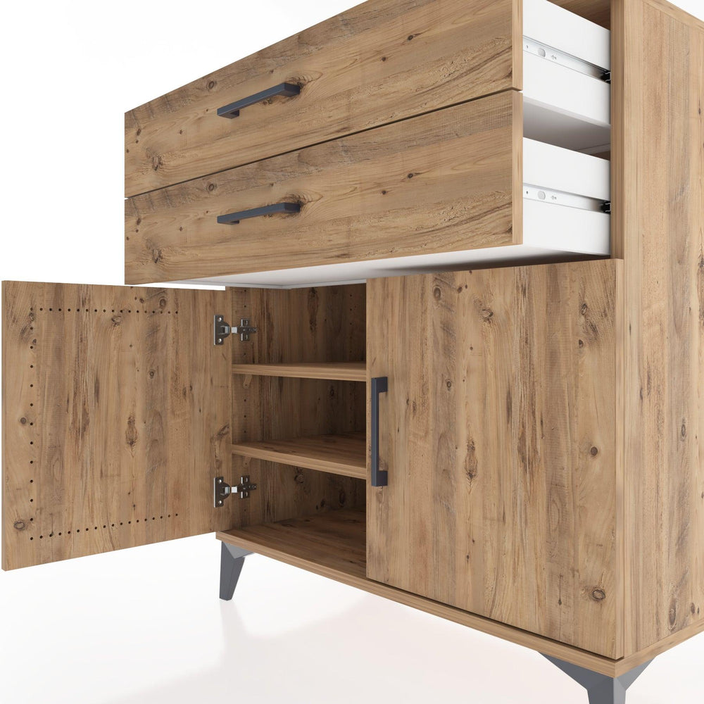 Woodntry Modular Dresser Pine 88x44x84 cm with Cover and Drawer KC31-3