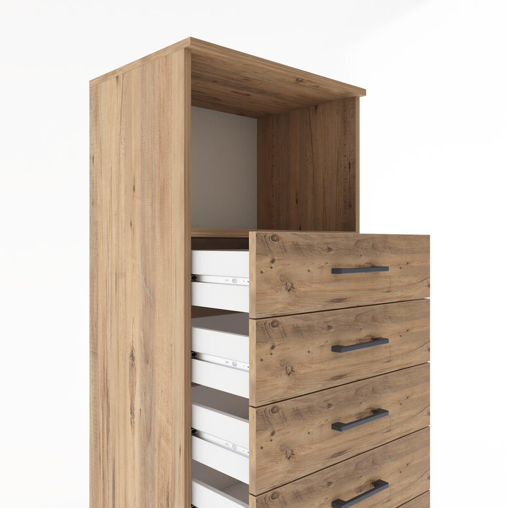 Woodntry Modüler Dolap Çam 60x44x170 cm Çekmeceli ve Raflı CR38-3