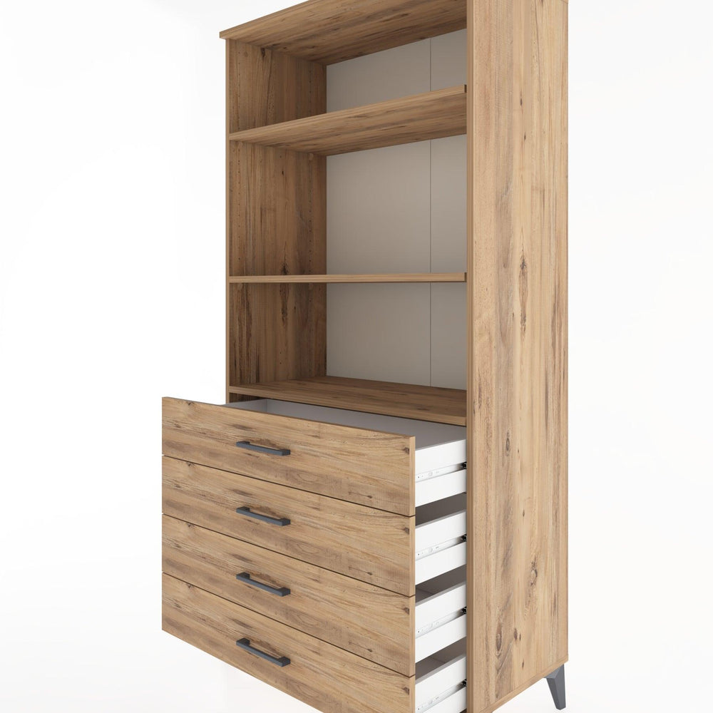 Woodntry Modular Cabinet Pine 88x44x170 cm with Drawers and Shelves CR36-3