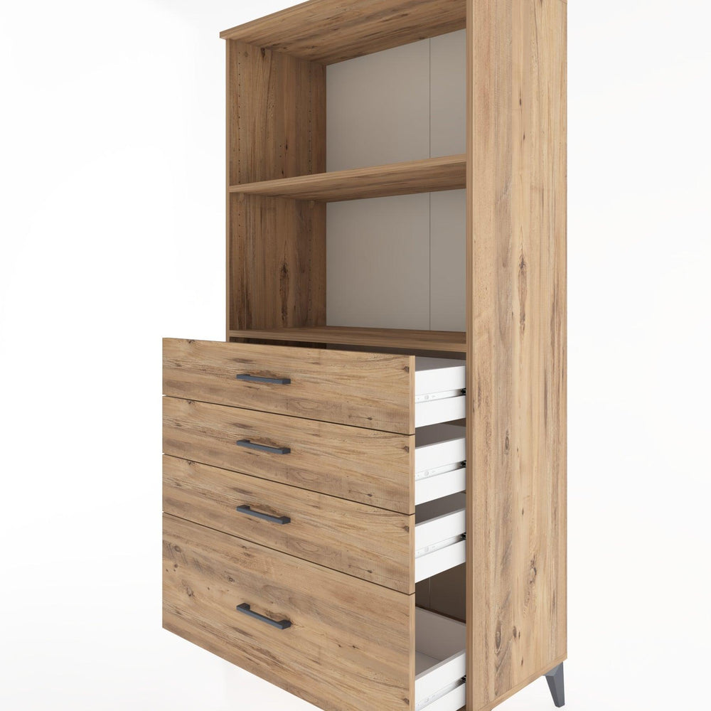 Woodntry Modular Cabinet Pine 88x44x170 cm with Drawers and Shelves CR41-3