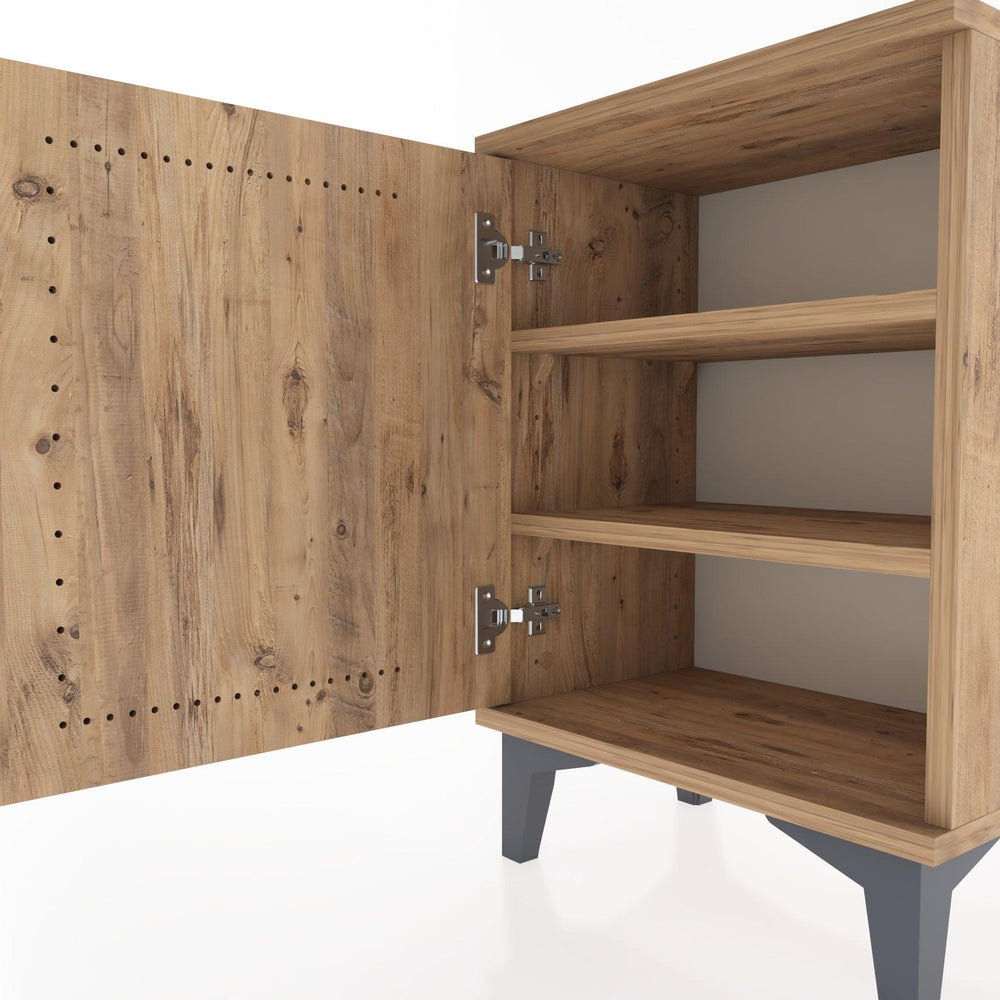 Woodntry Modüler Komodin Tek Kapaklı 44x30x52 cm Çam - Woodntry