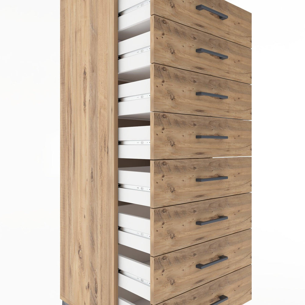 Woodntry Modüler Dolap Çam 60x44x170 cm Çekmeceli ve Raflı CR32-3