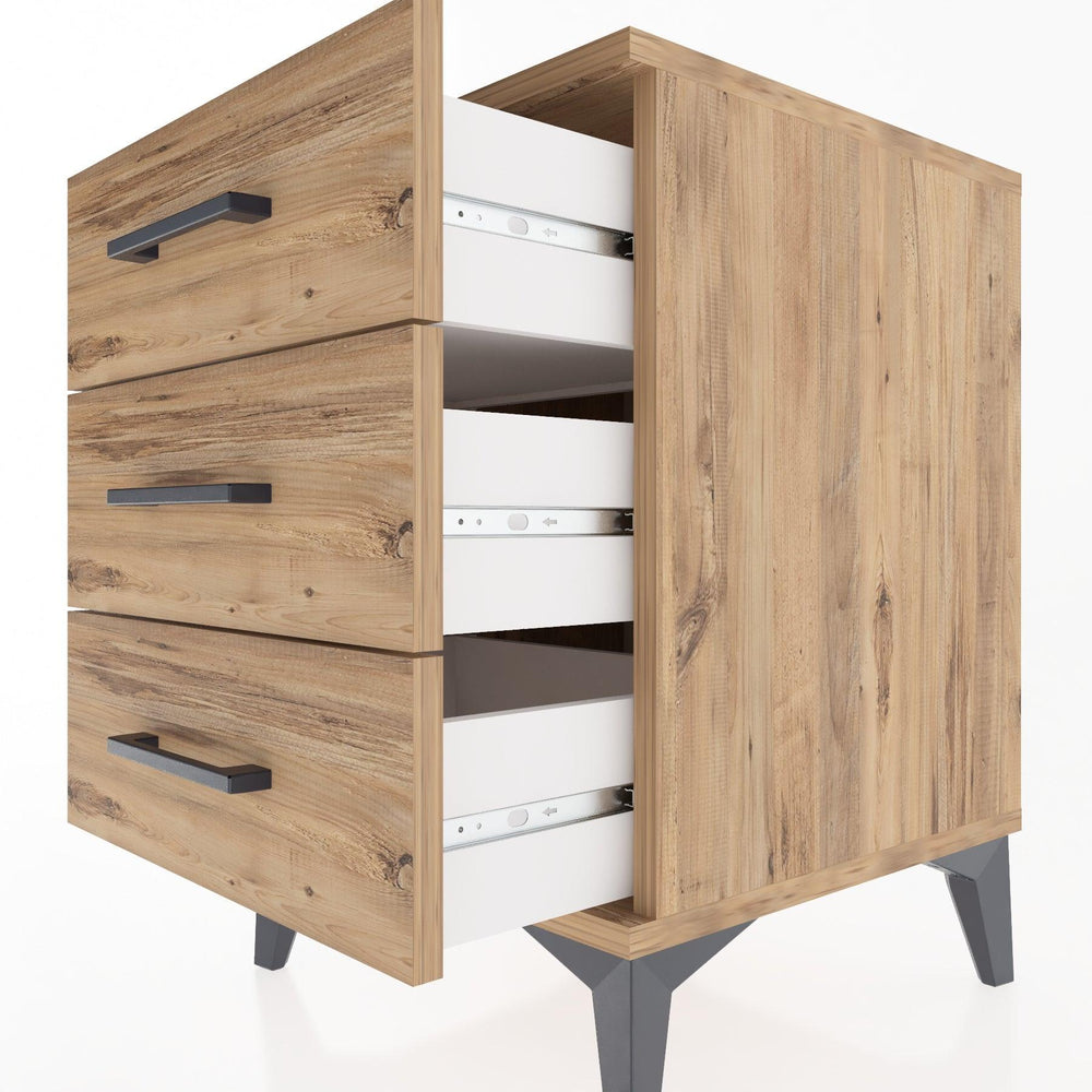 Woodntry Modular Nightstand Pine 44x44x52 cm Drawer C1-3