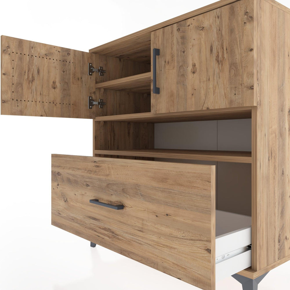 Woodntry Modüler Şifonyer Çam 88x44x84 cm Fonksiyonel F111-3