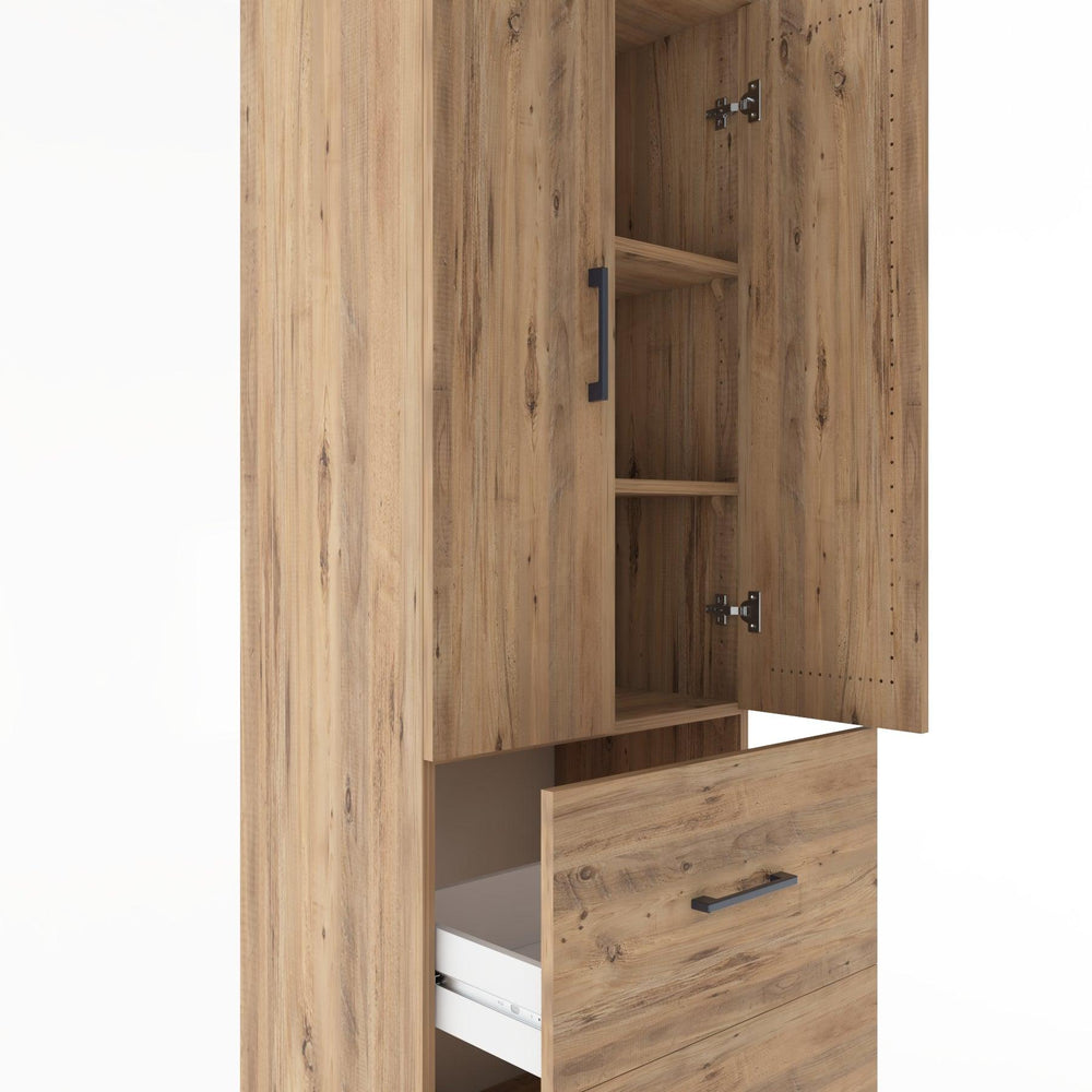 Woodntry Modular Cabinet Pine 60x44x170 cm with Doors and Drawers KC21-3