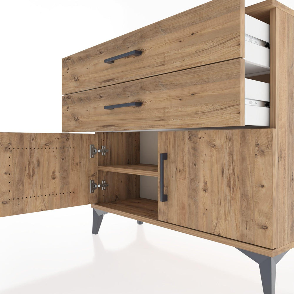 Woodntry Modüler Şifonyer Çekmece ve Kapaklı V4 88x30x68 cm Aytaşı - Woodntry