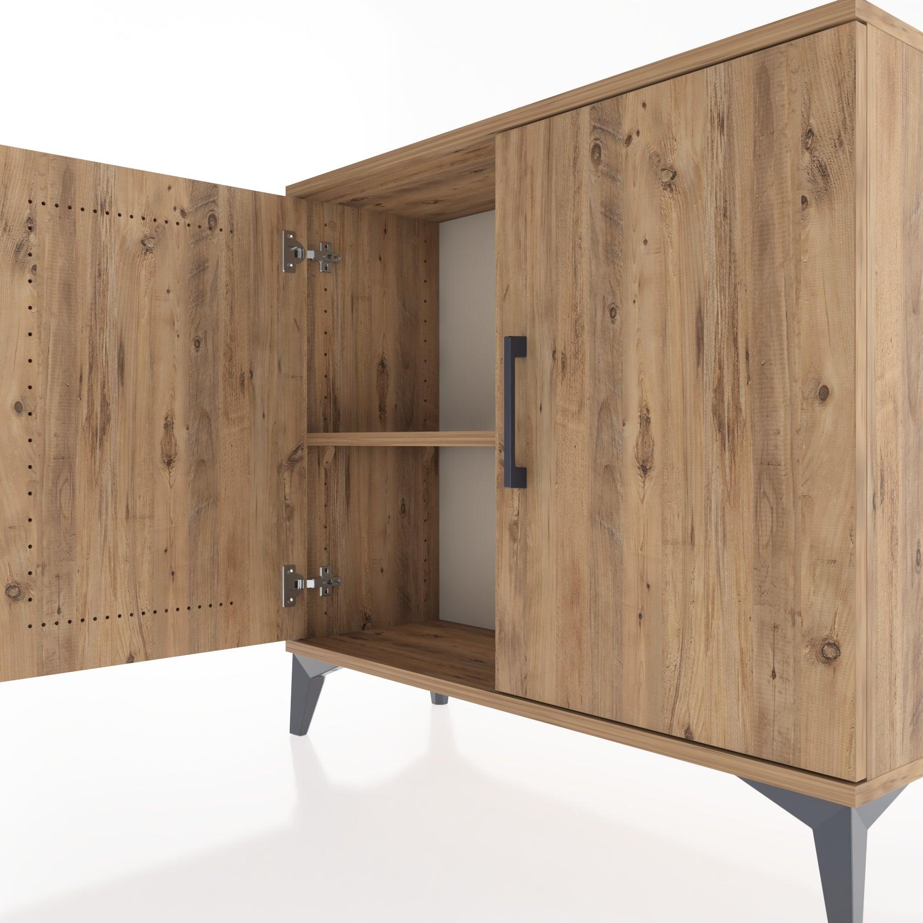 Woodntry Modüler Şifonyer İki Kapaklı V2 88x30x68 cm Çam - Woodntry