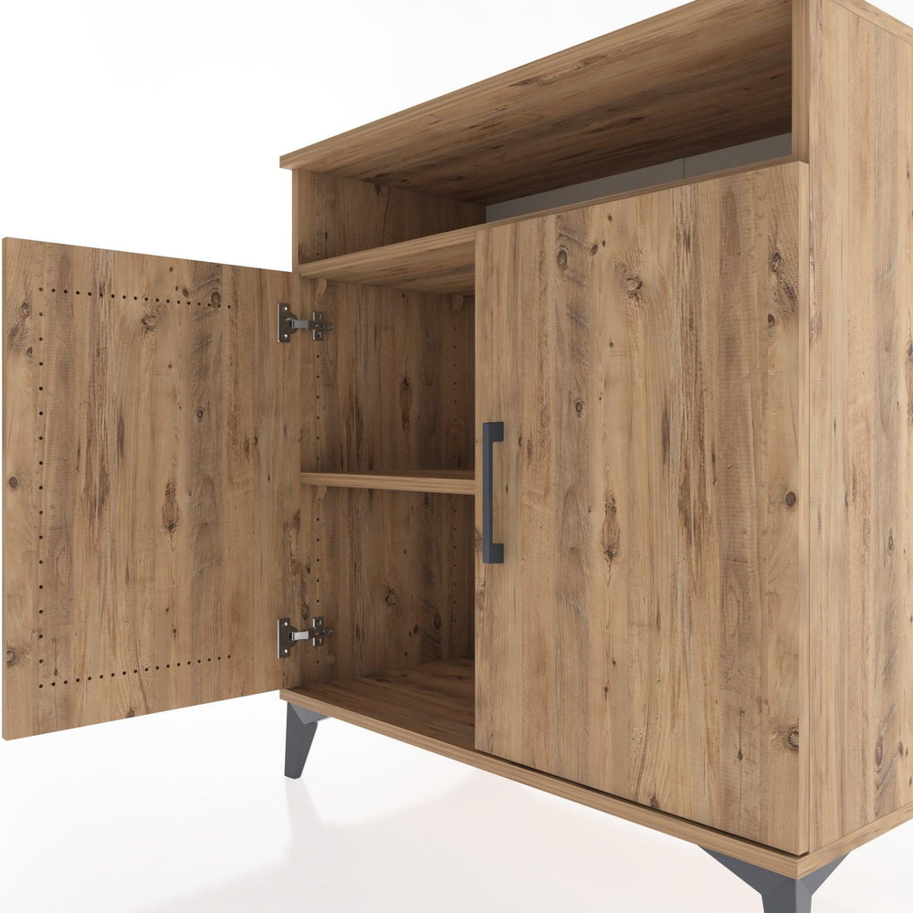 Woodntry Modüler Şifonyer Çam 88x44x84 cm Kapaklı ve Raflı KR84-3