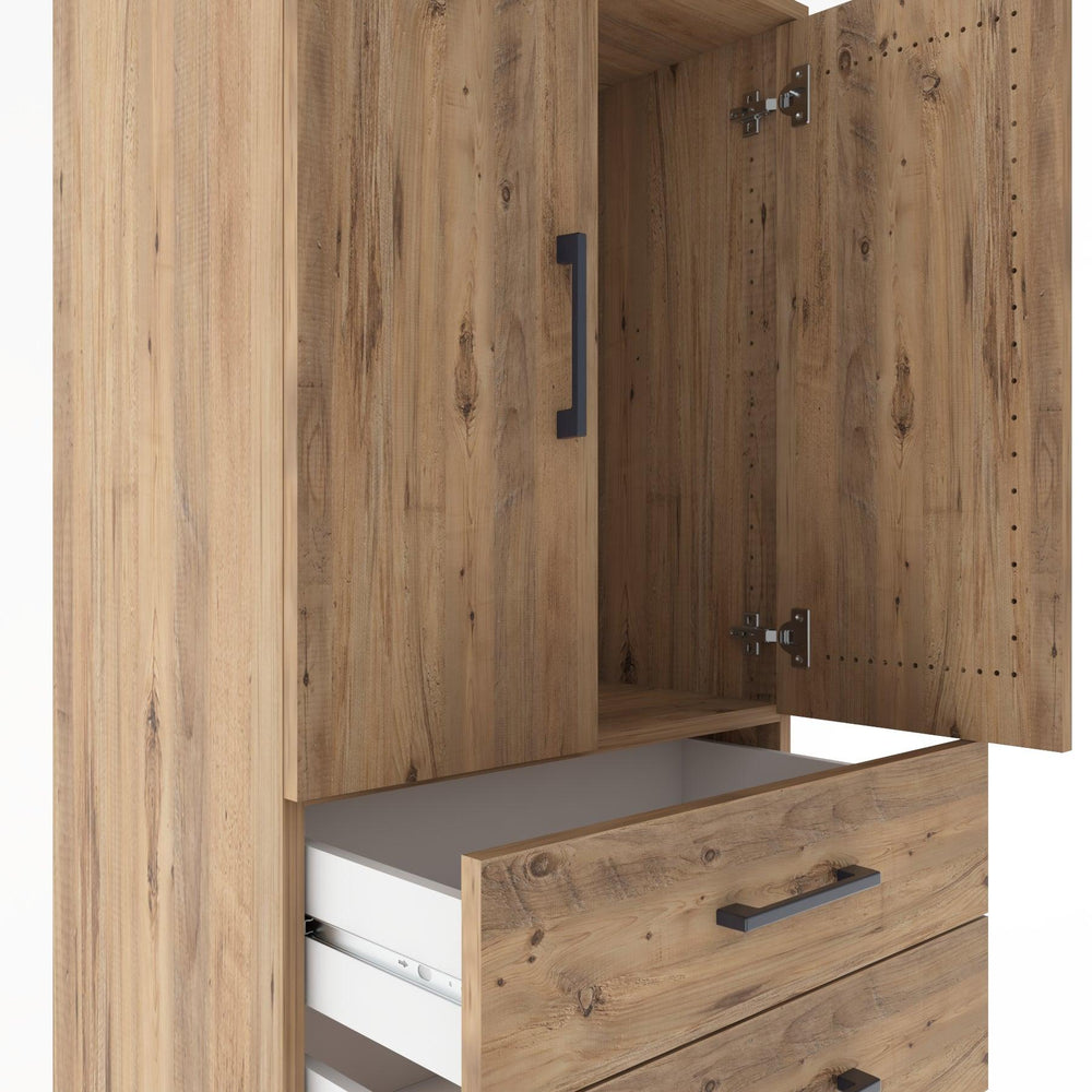 Woodntry Modular Cabinet Pine 60x44x170 cm with Doors and Drawers KC19-3