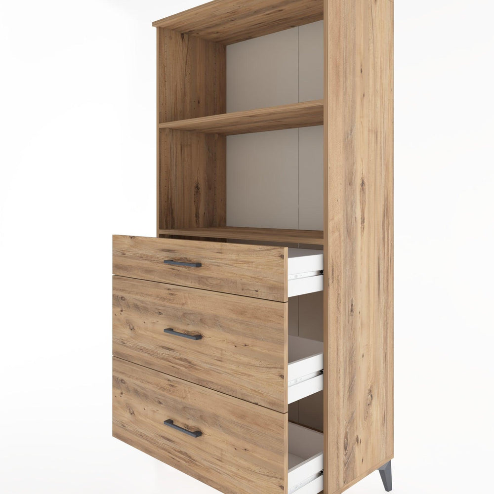 Woodntry Modular Cabinet Pine 88x44x170 cm with Drawers and Shelves CR48-3