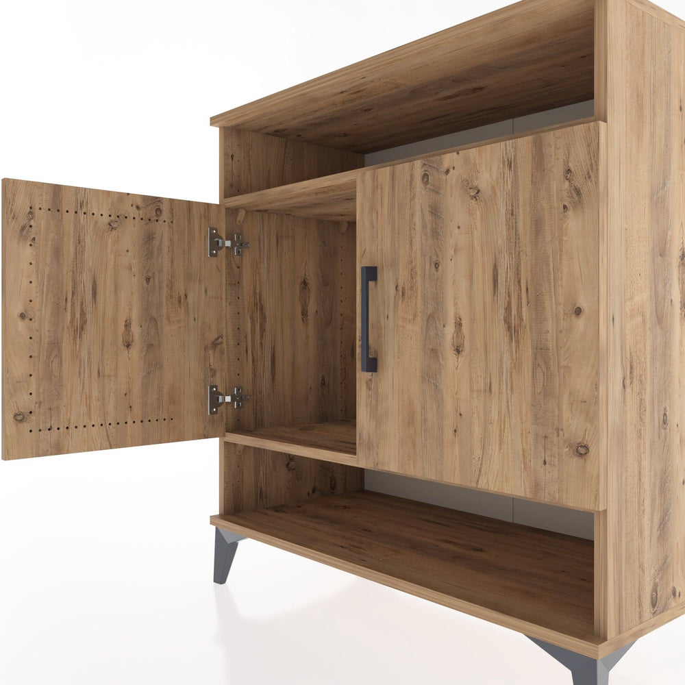 Woodntry Modüler Şifonyer Çam 88x44x84 cm Kapaklı ve Raflı KR69-3