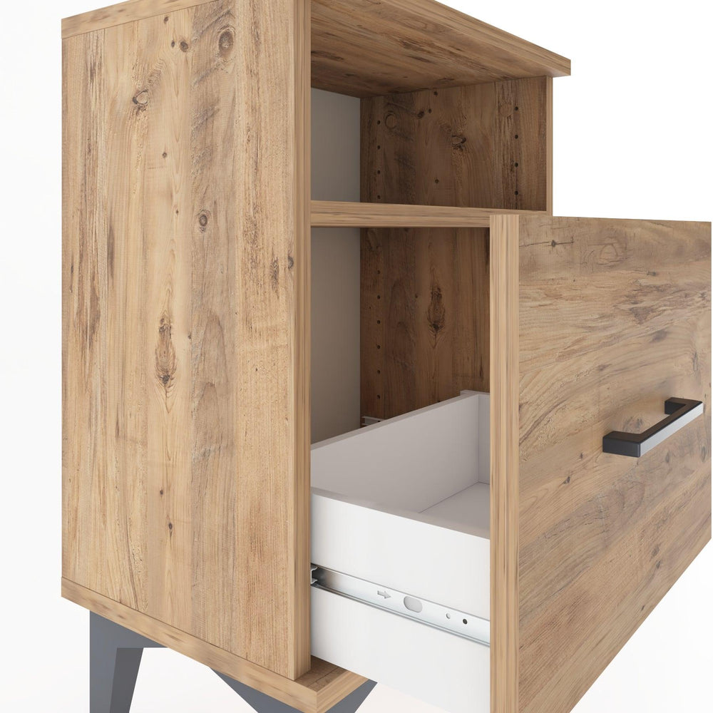 Woodntry Modüler Komodin Raf ve Çekmece 44x30x52 cm Çam - Woodntry