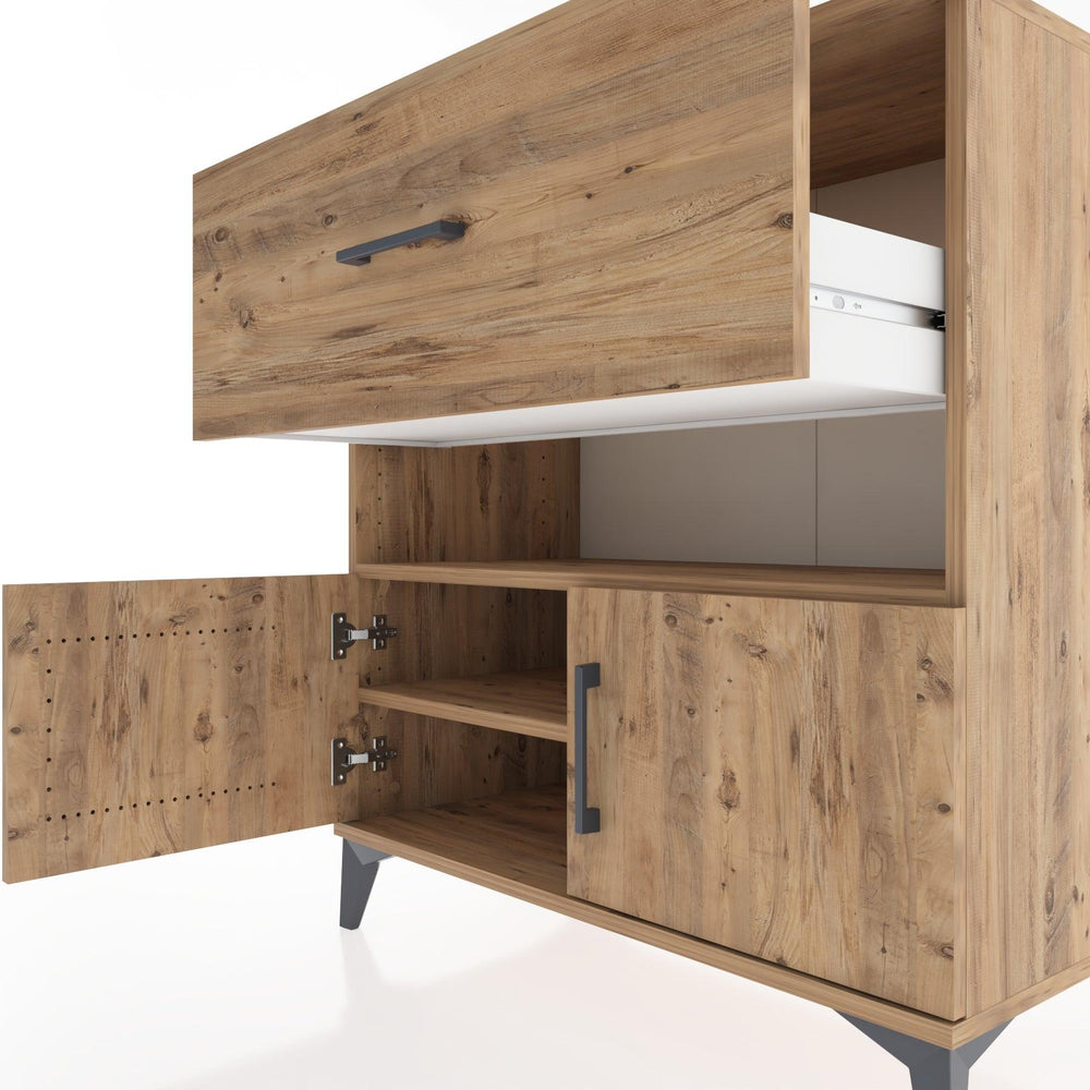 Woodntry Modüler Şifonyer Çam 88x44x84 cm Fonksiyonel F107-3