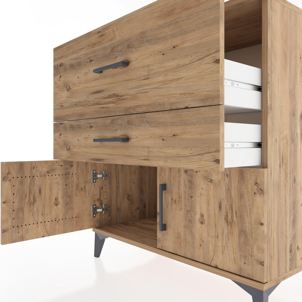 Woodntry Modular Dresser Pine 88x44x84 cm with Cover and Drawer KC106-3