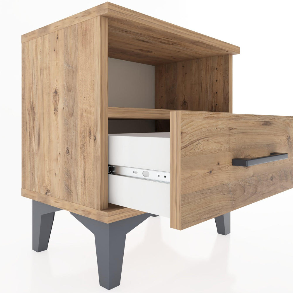 Woodntry Modüler Komodin Raf ve Çekmece 44x30x36 cm Çam - Woodntry