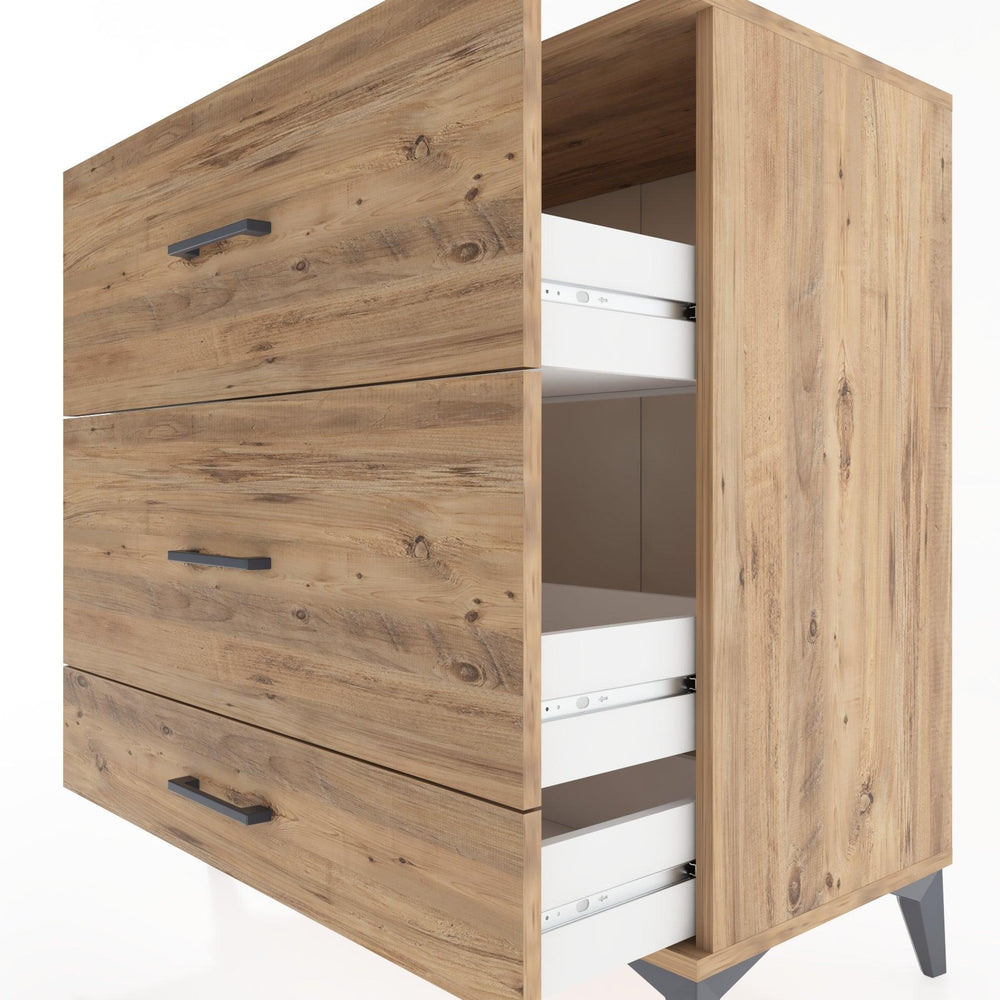 Woodntry Modüler Şifonyer Çam 88x44x84 cm Çekmeceli C6-3