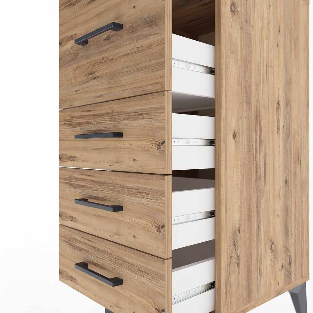 Woodntry Modular Nightstand Pine 44x44x84 cm Drawer C1-3