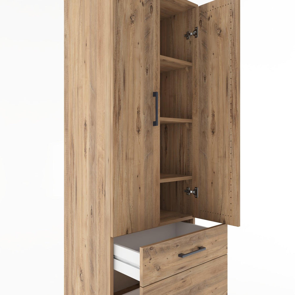 Woodntry Modular Cabinet Pine 60x44x170 cm with Doors and Drawers KC15-3