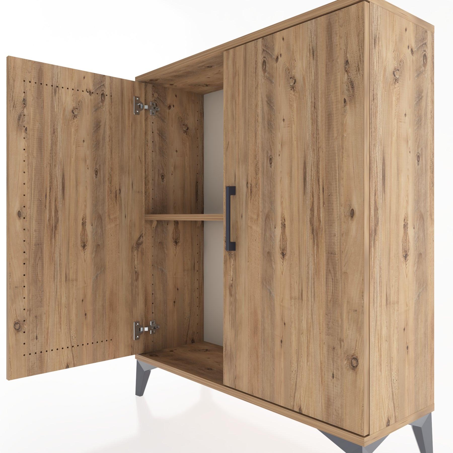 Woodntry Modüler Şifonyer Çam 88x30x94 cm Kapaklı K4-3