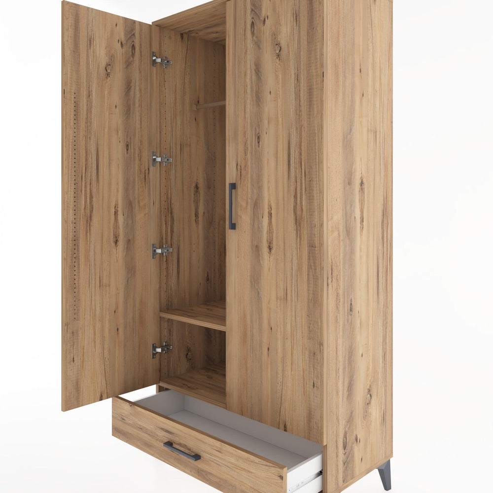 Woodntry Modular Cabinet Pine 88x44x170 cm with Doors and Drawers KC30-3