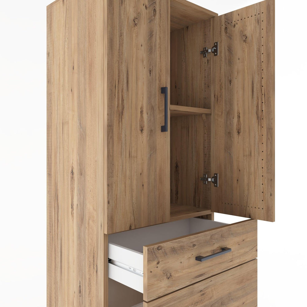 Woodntry Modular Cabinet Pine 60x44x170 cm with Doors and Drawers KC20-3