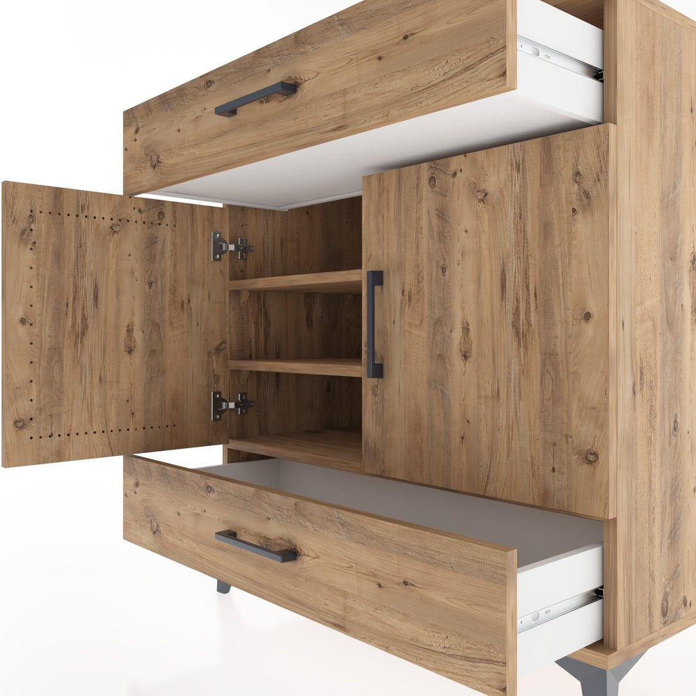 Woodntry Modular Dresser Pine 88x44x84 cm with Cover and Drawer KC58-3