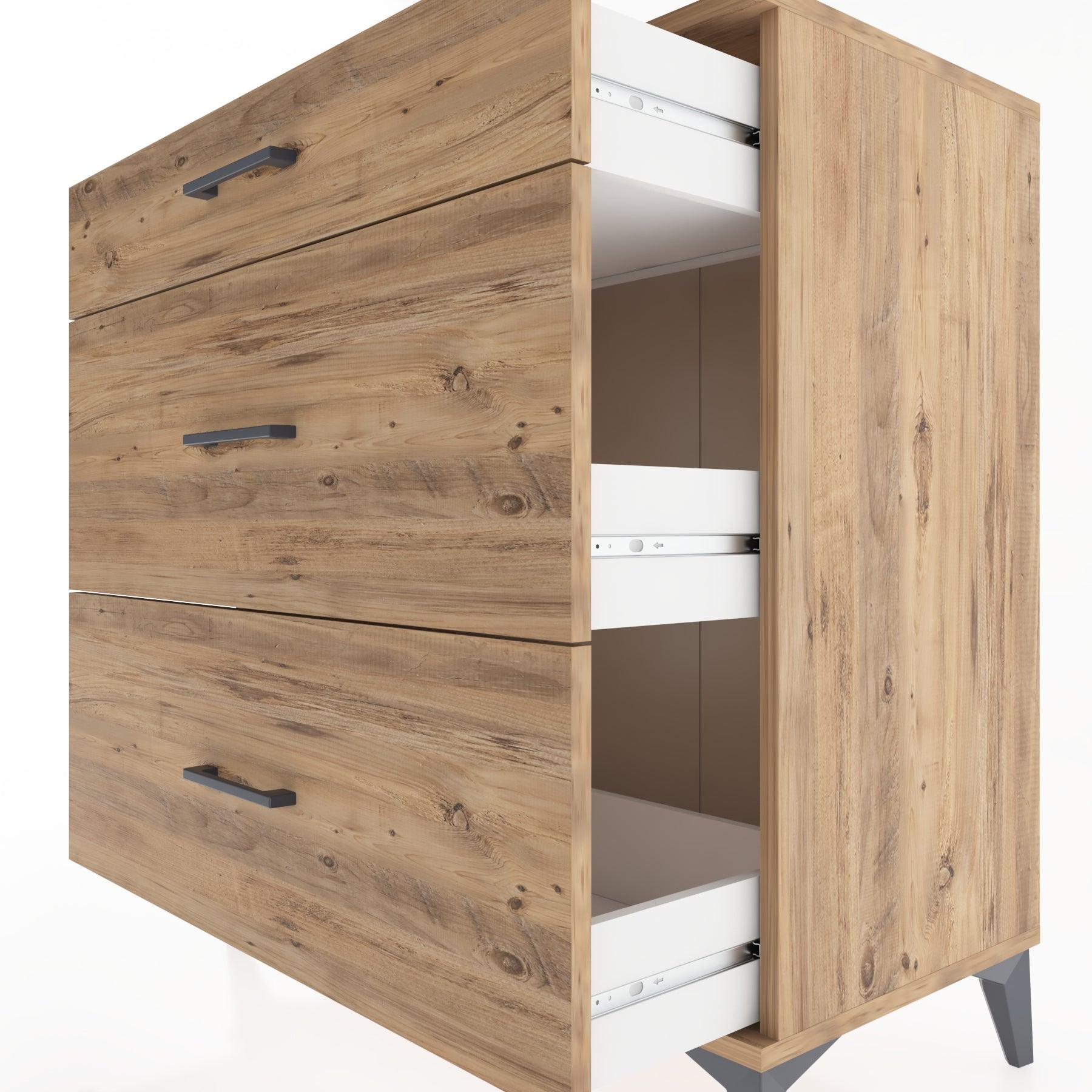 Woodntry Modüler Şifonyer Çam 88x44x84 cm Çekmeceli C5-3