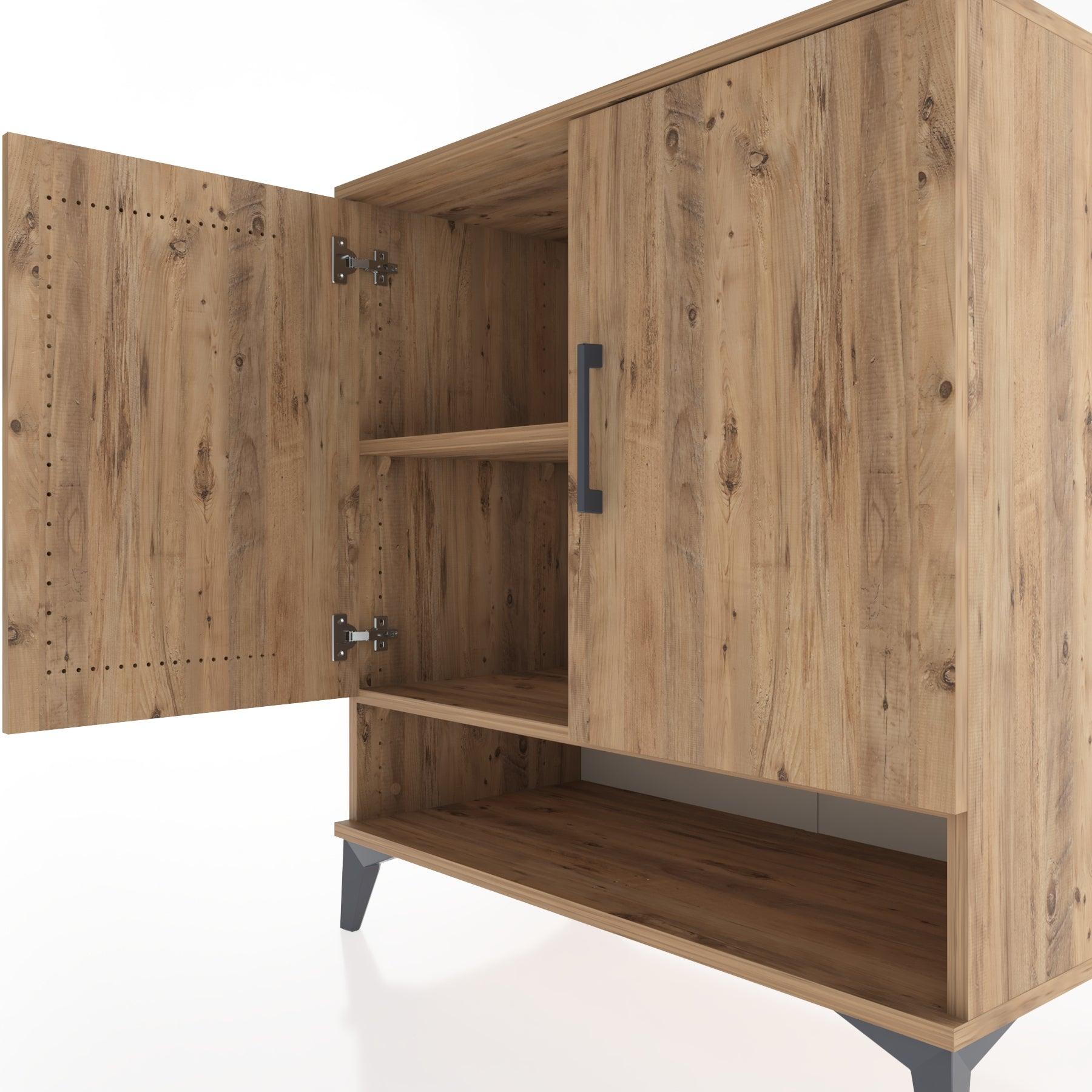 Woodntry Modular Dresser Pine 88x44x84 cm with Cover and Shelf KR76-3