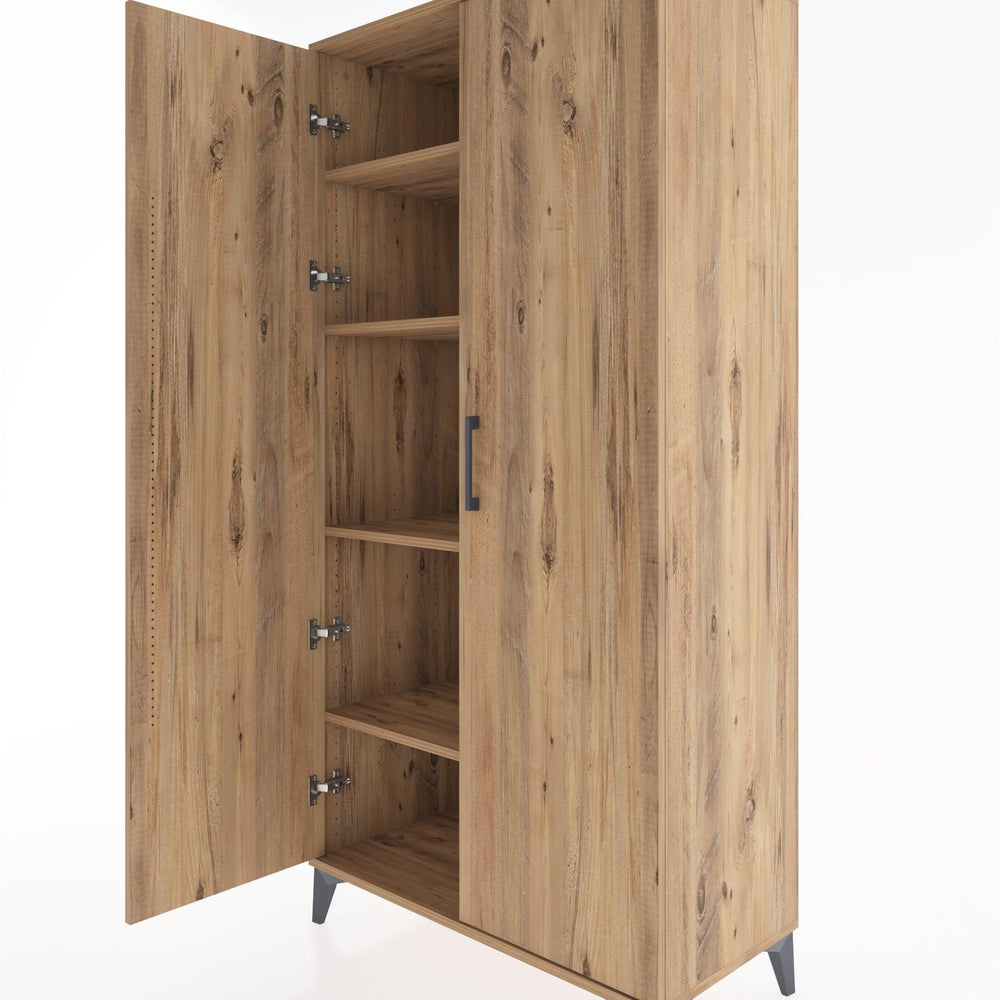 Woodntry Modular Cabinet Pine 88x44x170 cm With Cover K9-3