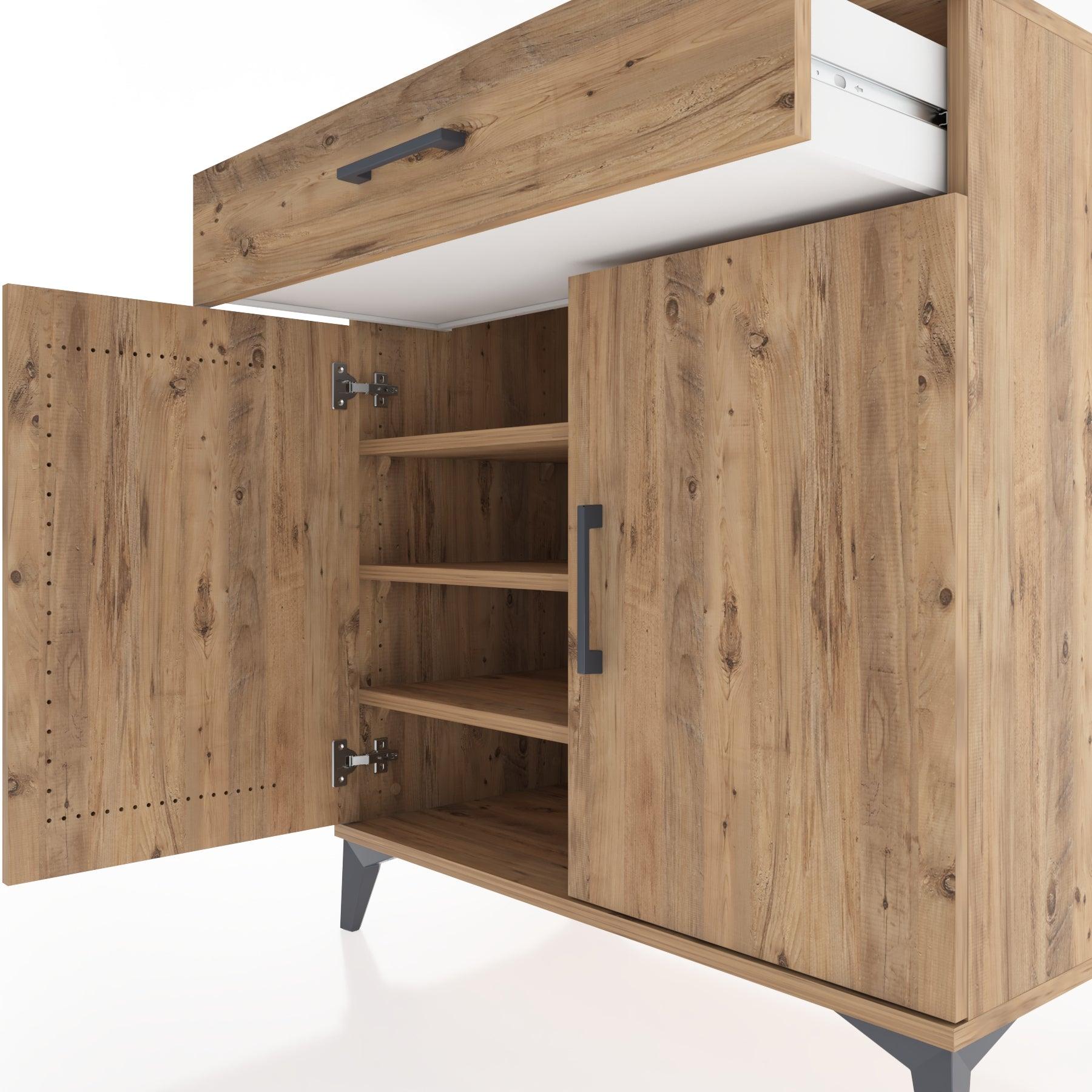 Woodntry Modular Dresser Pine 88x44x84 cm with Cover and Drawer KC78-3