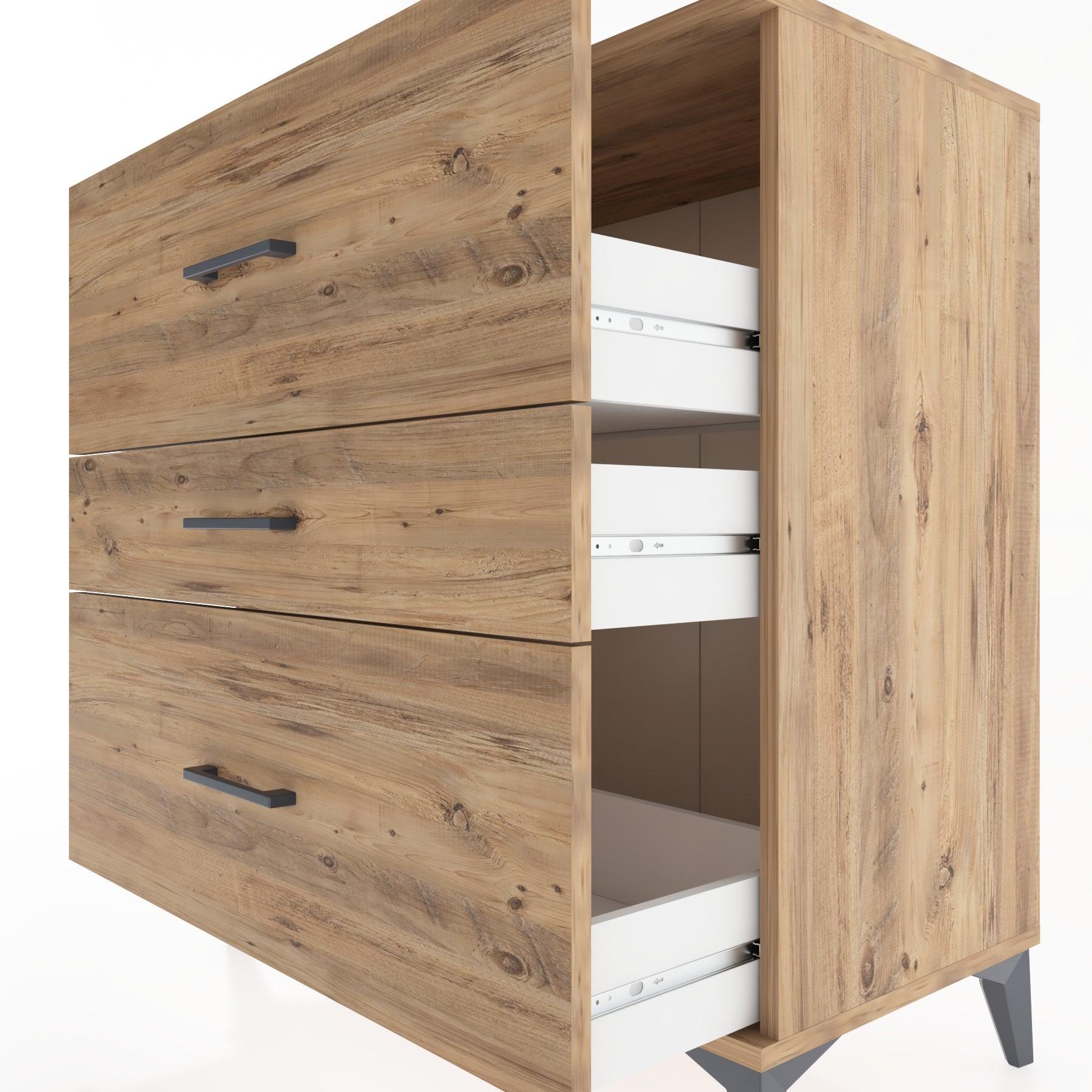 Woodntry Modüler Şifonyer Çam 88x44x84 cm Çekmeceli C1-3