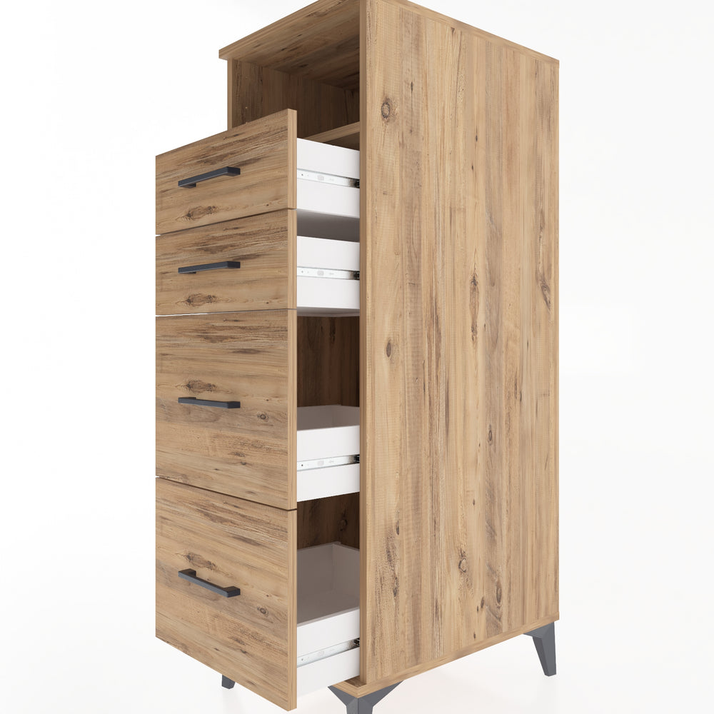 Woodntry Modular Cabinet Pine 44x59x122 cm with Drawers and Shelves CR101-3