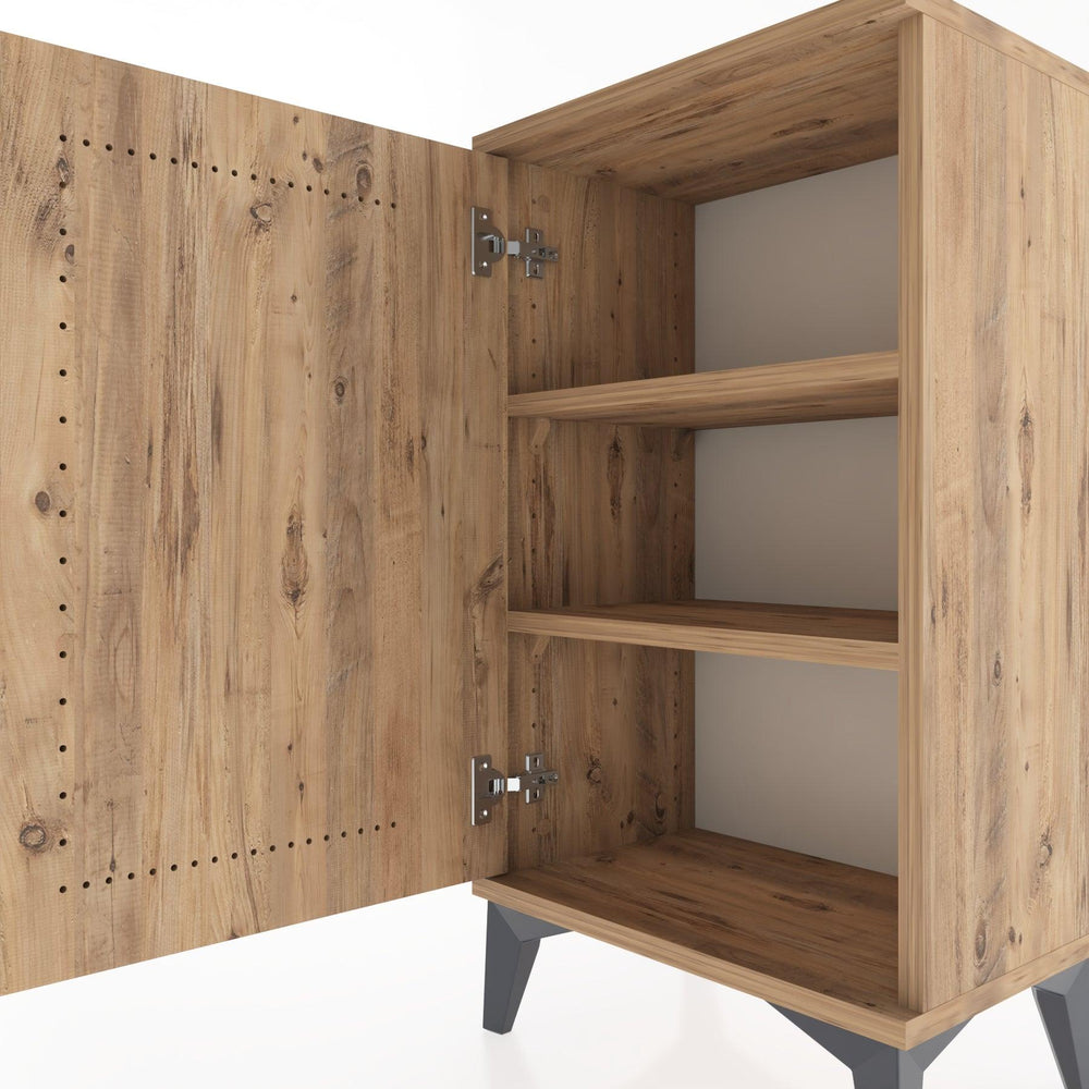 Woodntry Modüler Komodin Tek Kapaklı 44x30x68 cm Çam - Woodntry