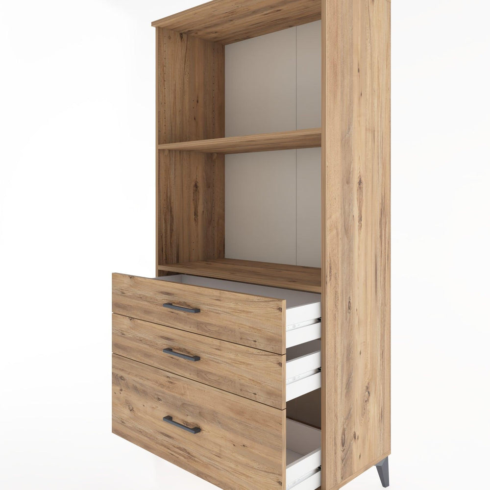 Woodntry Modular Cabinet Pine 88x44x170 cm with Drawers and Shelves CR42-3