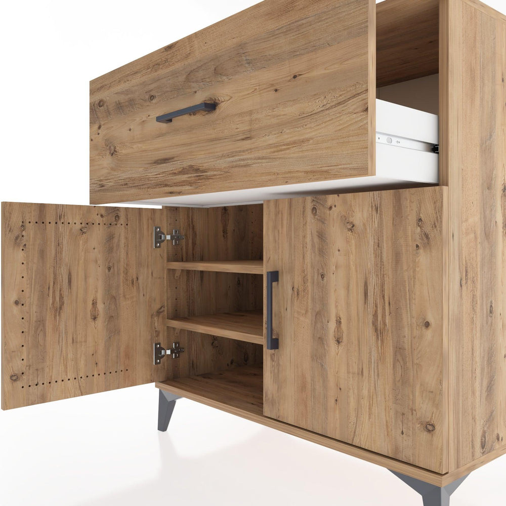 Woodntry Modular Dresser Pine 88x44x84 cm with Cover and Drawer KC49-3