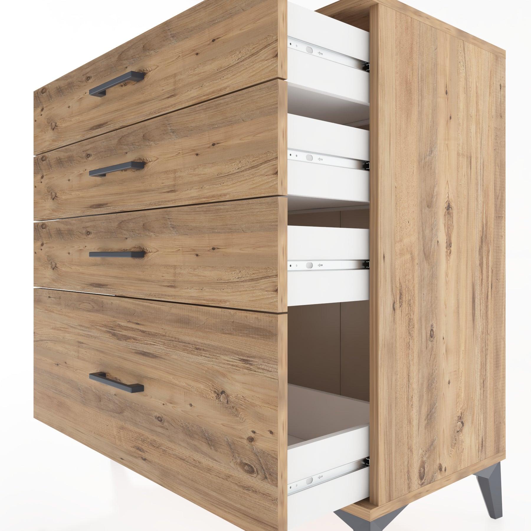 Woodntry Modüler Şifonyer Çam 88x44x84 cm Çekmeceli C8-3