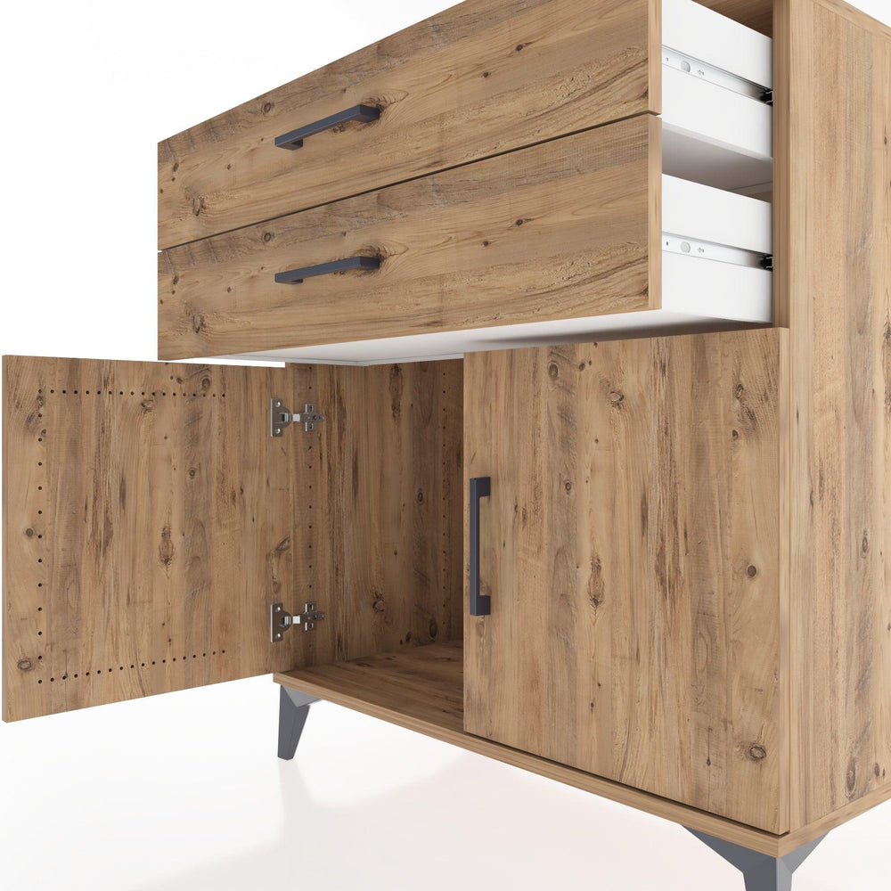 Woodntry Modular Dresser Pine 88x44x84 cm with Cover and Drawer KC33-3