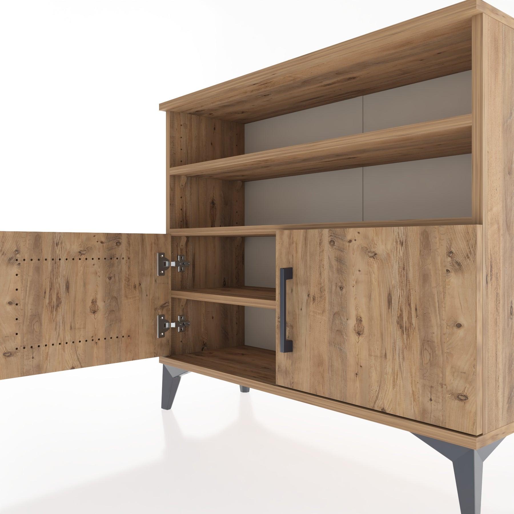 Woodntry Modüler Şifonyer Çekmece Raf Kapaklı 88x30x68 cm Aytaşı - Woodntry