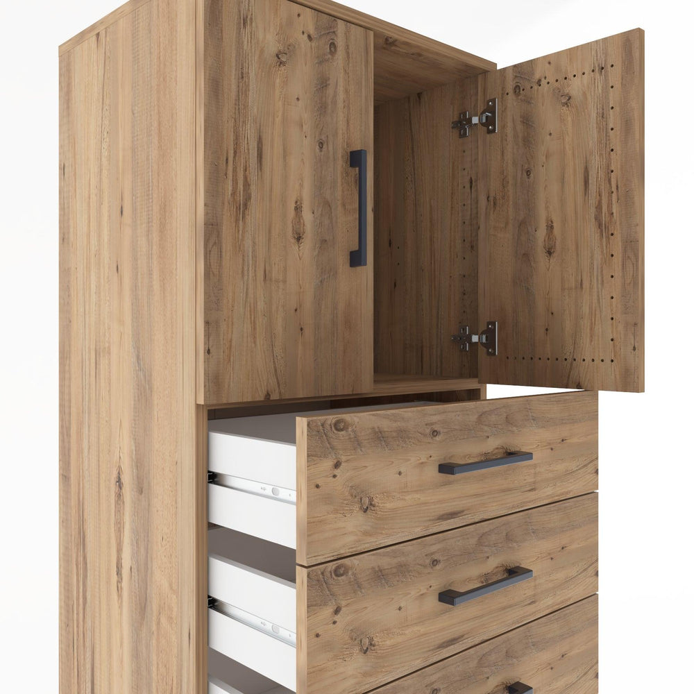 Woodntry Modular Cabinet Pine 60x44x170 cm with Doors and Drawers KC11-3