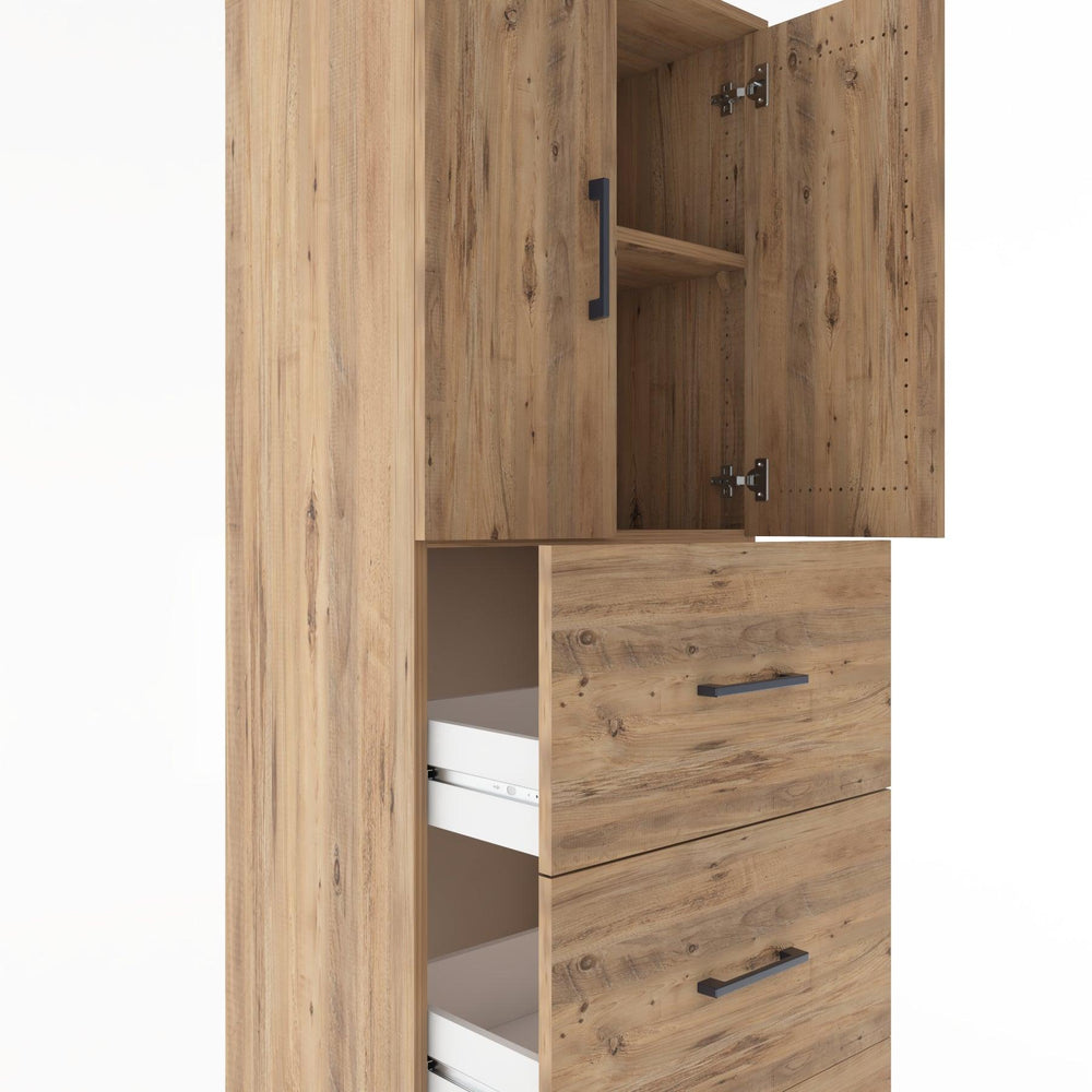 Woodntry Modular Cabinet Pine 60x44x170 cm with Doors and Drawers KC24-3